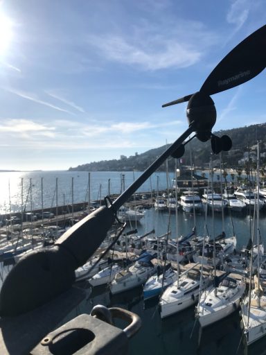 prise de vue en tête de mat voilier