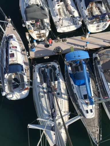 prise de vue en tête de mat voilier